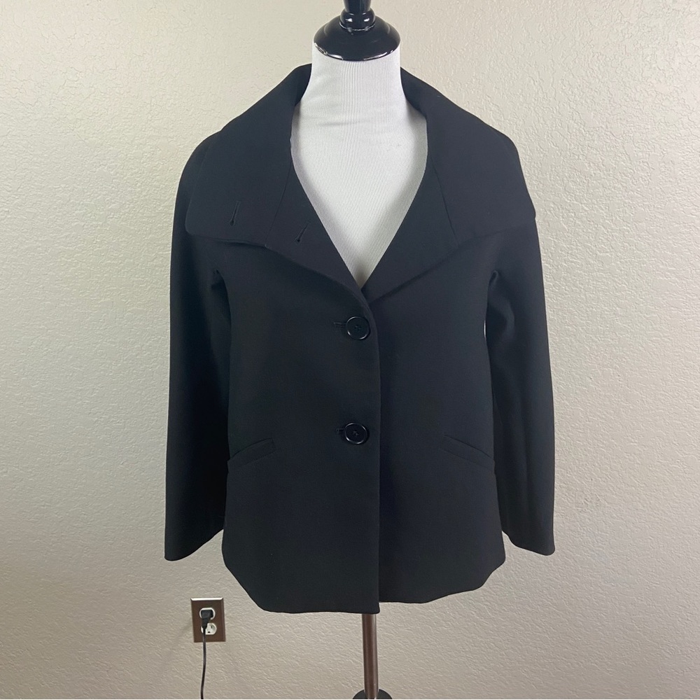 Talbots black wool high collar blazer size 2